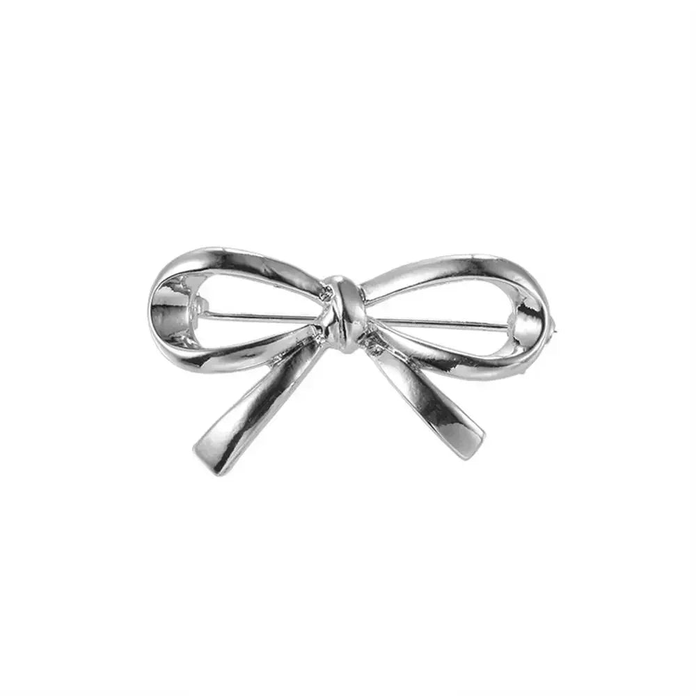 Creative Bowknot Hollow Metal Brooch Simple Anti-Exposure Clothing Sweater Hoodie Suit Bag Scarf Hat Accessories